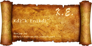 Kék Enikő névjegykártya
